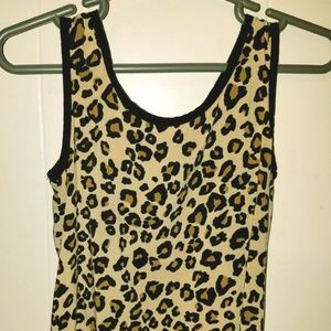 Girls Leopard Print Top Size 4